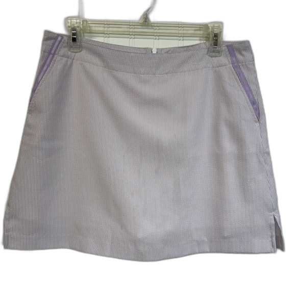 Lady Hagen Golf Skort‎ Lavender seersucker Sz 8 Side pockets, Zipper back - Picture 1 of 5